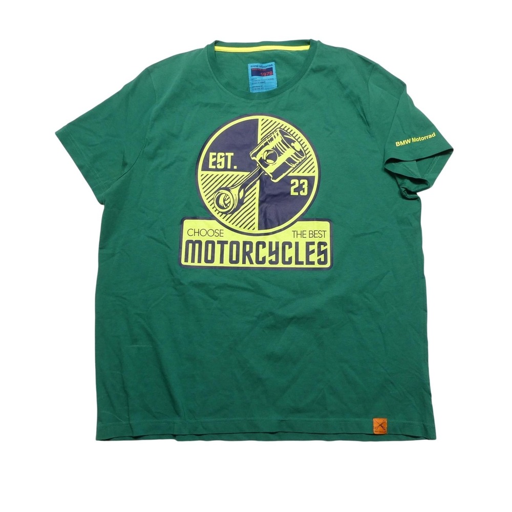BMW Motorrad Shirt Mens 3XL Green Choose The Best Motorcycles Graphic Tee Biker